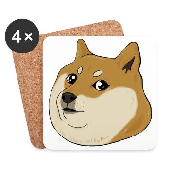 Doggo meme - Coasters (set of 4) - white - Front