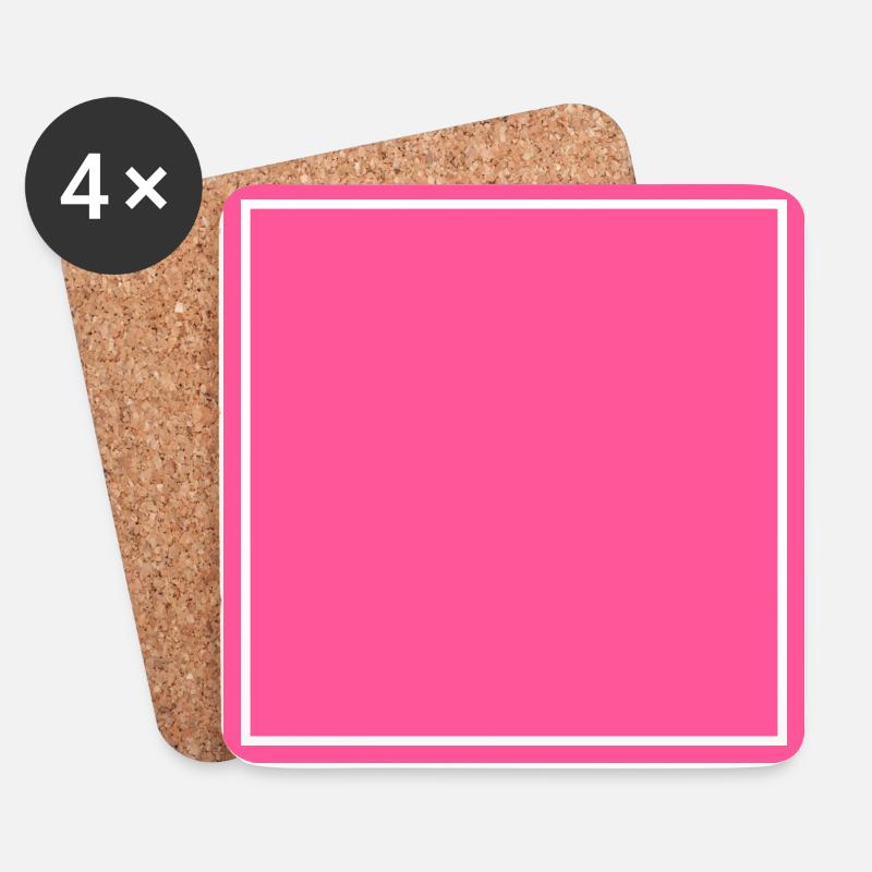 Quadrat Selbstgestaltung - Untersetzer (4er-Set) - Weiß
