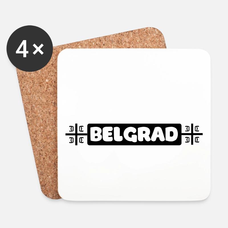 Belgrad Beograd Serbia - Untersetzer (4er-Set) - Weiß