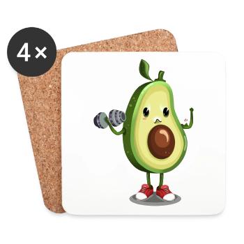 Avocado Sport - Dessous de verre (lot de 4) - blanc - Devant