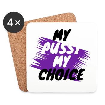 feminism - my choice - Coasters (set of 4) - white - Front