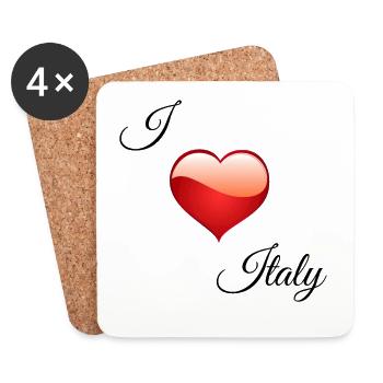 I like Italy - Coasters (set of 4) - white - Front