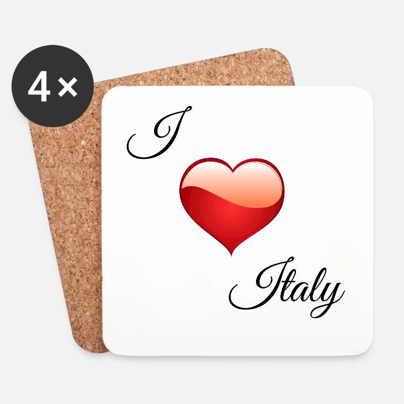 Ich mag Italien - Untersetzer (4er-Set) - Weiß