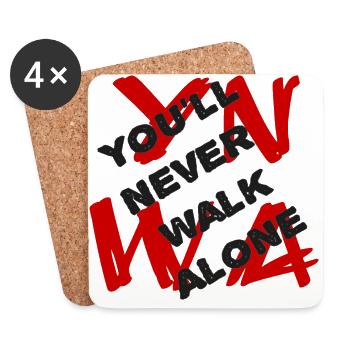 YNWA - Dessous de verre (lot de 4) - blanc - Devant