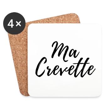 MA CREVETTE - Dessous de verre (lot de 4) - blanc - Devant