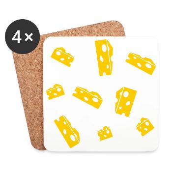 CHEESE - Coasters (set of 4) - white - Front