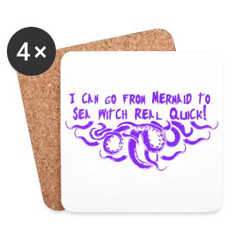 Mythologie je peux passer de sirène à Sea Witch - Dessous de verre (lot de 4) - blanc - Devant