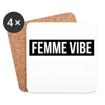Femme Vibe - Untersetzer (4er-Set) - Weiß - Vorne