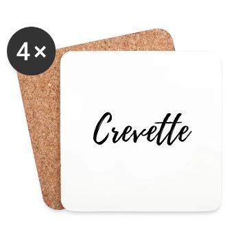 CREVETTE - Dessous de verre (lot de 4) - blanc - Devant
