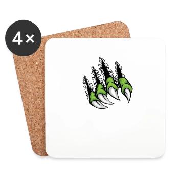 Halloween Scratch Mark - Coasters (set of 4) - white - Front