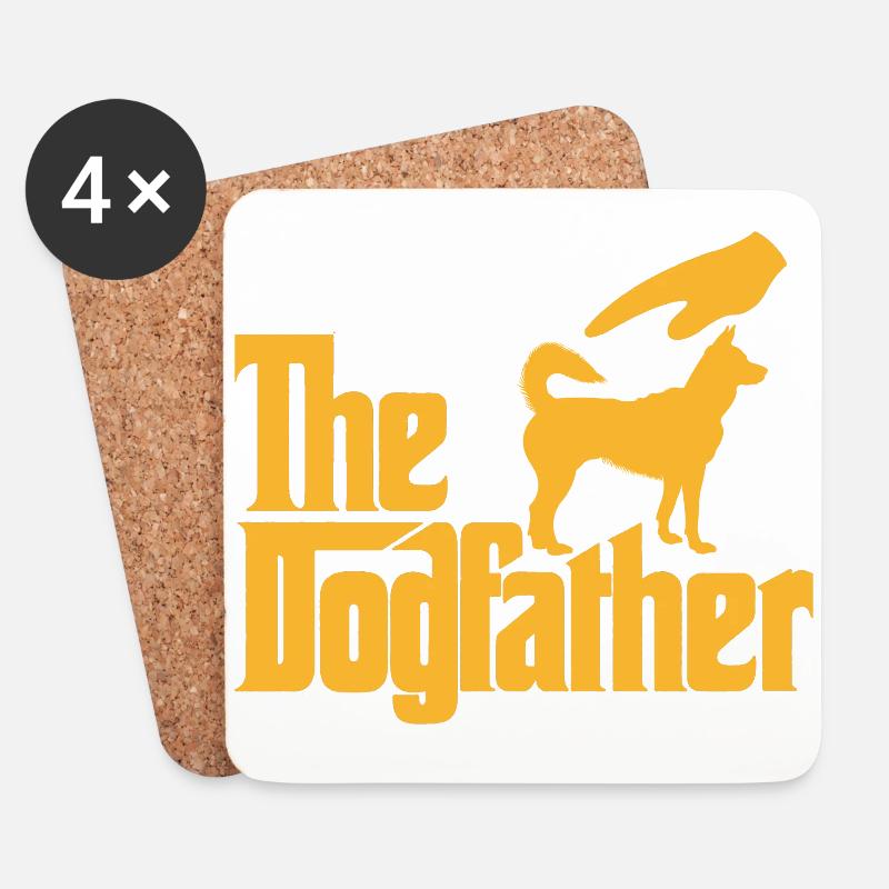 Dogfather - Untersetzer (4er-Set) - Weiß