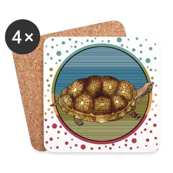 Tortoise - Coasters (set of 4) - white - Front