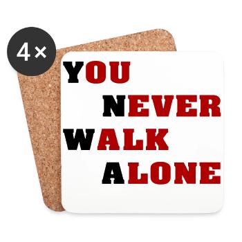 YNWA - Dessous de verre (lot de 4) - blanc - Devant