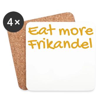 Eat more Frikandel - Coasters (set of 4) - white - Front