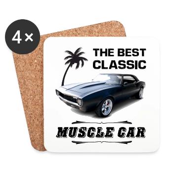 The best classic Muscle car - Dessous de verre (lot de 4) - blanc - Devant