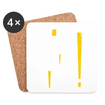 QU'ON ME JETTE LA 1ÈRE BIÈRE ! - Dessous de verre (lot de 4) - blanc - Devant