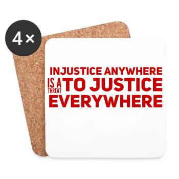 Injustice everywhere - Coasters (set of 4) - white - Front