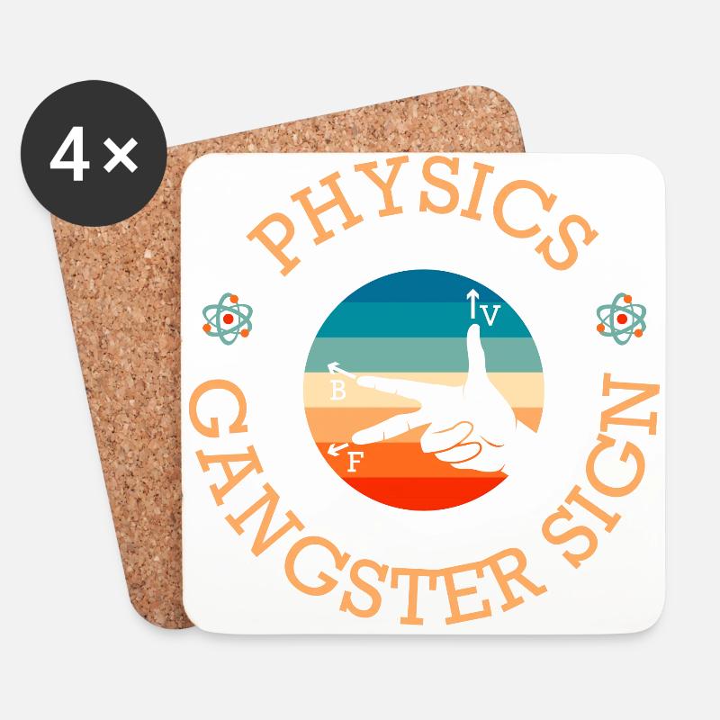 Physics Gangster Sign Zeichen Physiker - Untersetzer (4er-Set) - Weiß