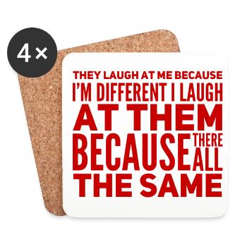 Sheeple make me laugh - Coasters (set of 4) - white - Front