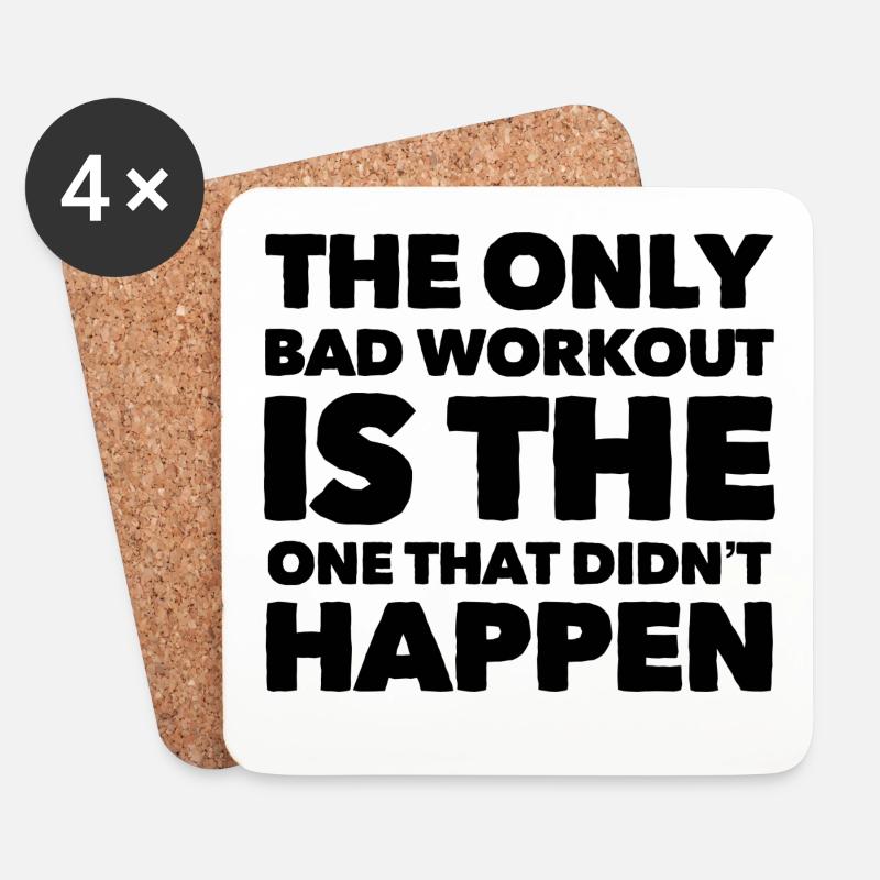 Bad workout - Coasters (set of 4) - white