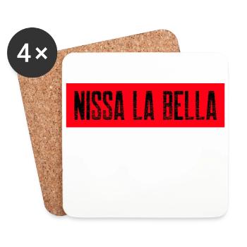 cadeau NISSA LA BELLA supporter ville de nice - Dessous de verre (lot de 4) - blanc - Devant