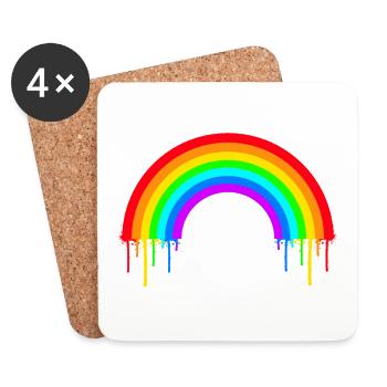 Rainbow - Coasters (set of 4) - white - Front