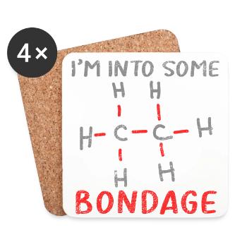 I am into some bondage funny chemistry joke fun - Coasters (set of 4) - white - Front