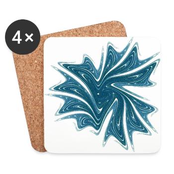 Starfish Sea Urchin Sea Animals Ocean Chaos 4285oce - Coasters (set of 4) - white - Front