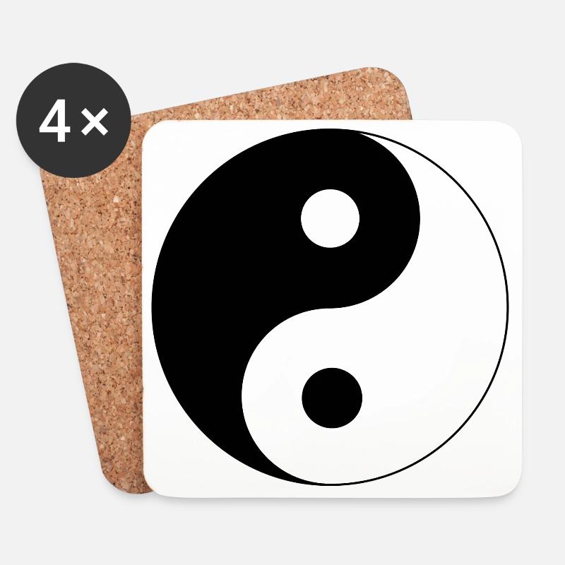 yin and yang - Coasters (set of 4) - white