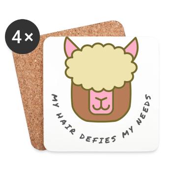 Alpaca - Coasters (set of 4) - white - Front