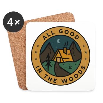 All good in nature - Coasters (set of 4) - white - Front