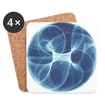 Watercolor art graphic painting picture chaos 9505ice - Coasters (set of 4) - white - Front