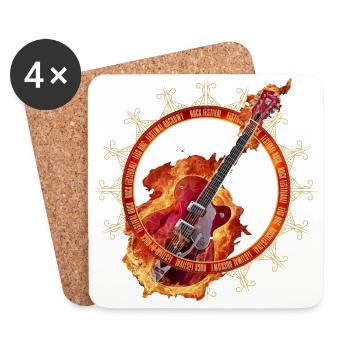Rock festival music guitar - Coasters (set of 4) - white - Front