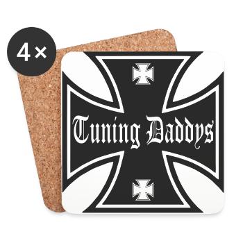 TUNING DADDYS - Coasters (set of 4) - white - Front