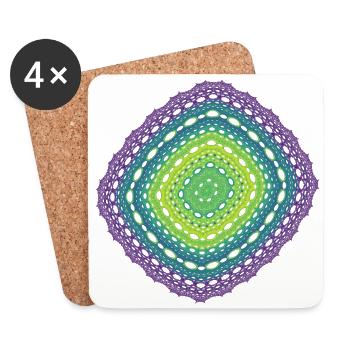 Order chaos art diamond square 4946vir - Coasters (set of 4) - white - Front