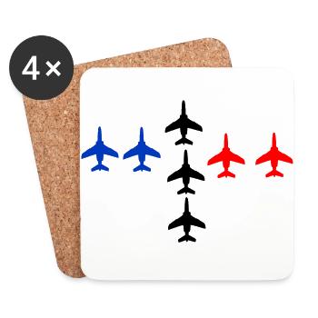 Patrouille de France airshow air force - Coasters (set of 4) - white - Front