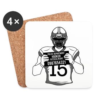 American football - Coasters (set of 4) - white - Front