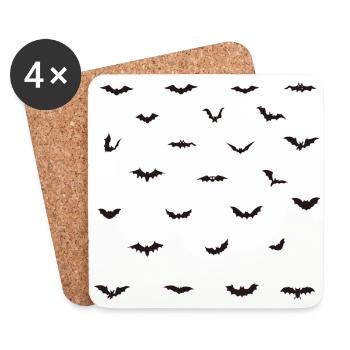 Halloween Bats Bundle 02 - Coasters (set of 4) - white - Front