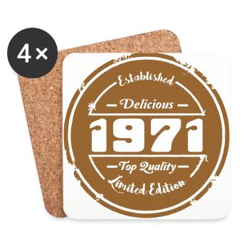 1971 Limited Edition delicious rund - Untersetzer (4er-Set) - Weiß - Vorne