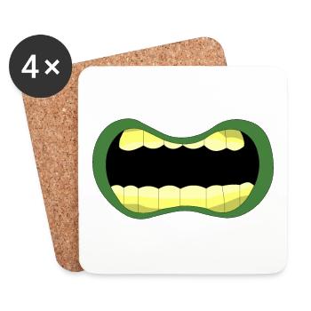 Zombie mouth - Coasters (set of 4) - white - Front