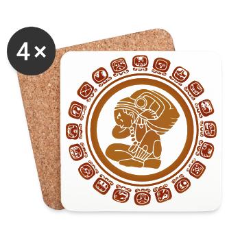 Maya symbol Maya calendar gift idea - Coasters (set of 4) - white - Front