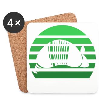 Armadillo sunset - Coasters (set of 4) - white - Front