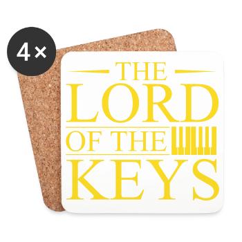 Musik The Lord Of The Keys Klavierspieler Geschenk - Untersetzer (4er-Set) - Weiß - Vorne