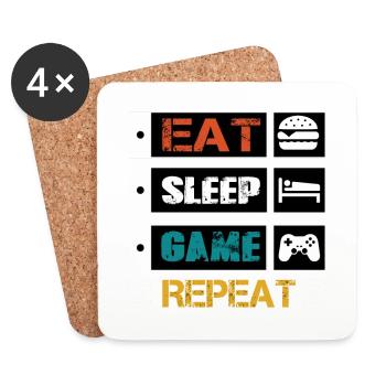Gamer - Coasters (set of 4) - white - Front