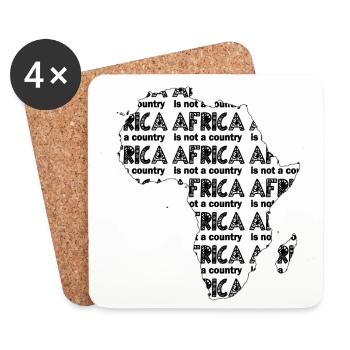 L'Afrique n'est pas un pays - Dessous de verre (lot de 4) - blanc - Devant
