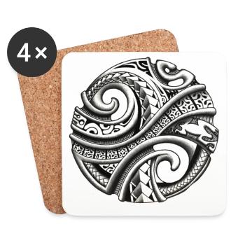 POE perle tahitienne - Dessous de verre (lot de 4) - blanc - Devant