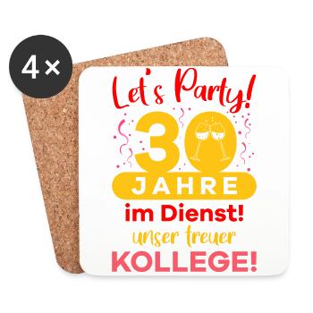 30 service anniversary Company anniversary - Coasters (set of 4) - white - Front