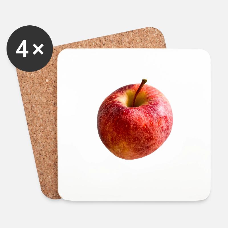 Apple - Coasters (set of 4) - white