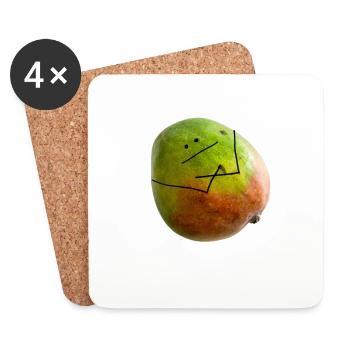 mango offended - Coasters (set of 4) - white - Front