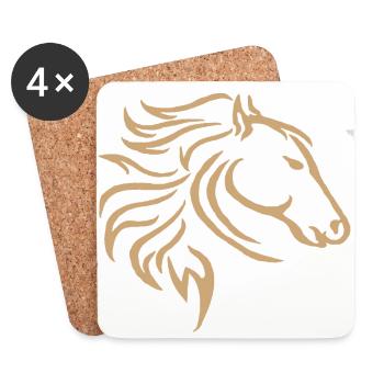 Horse - Untersetzer (4er-Set) - Weiß - Vorne